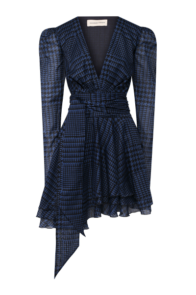 Image of Alexandre Vauthier Blue dress with graphic print