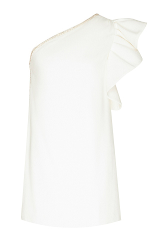 Self-portrait White dress with asymmetrical top White