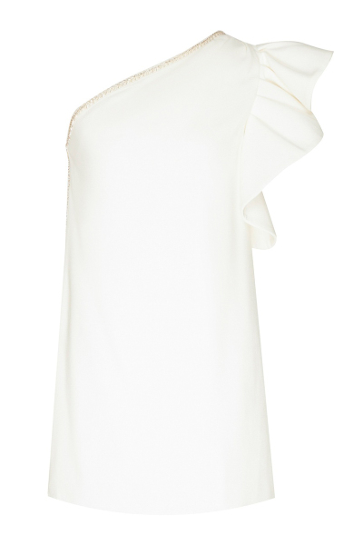 Image of Self-portrait White dress with asymmetrical top