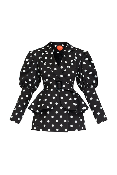 Image of Marianna Senchina Black polka dot dress