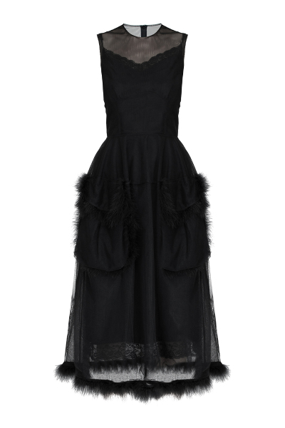 Image of Simone Rocha Black translucent dress