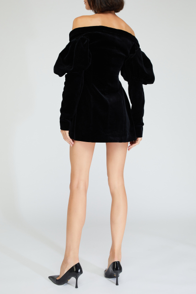 Image 3 of Marianna Senchina Black velvet jacket dress