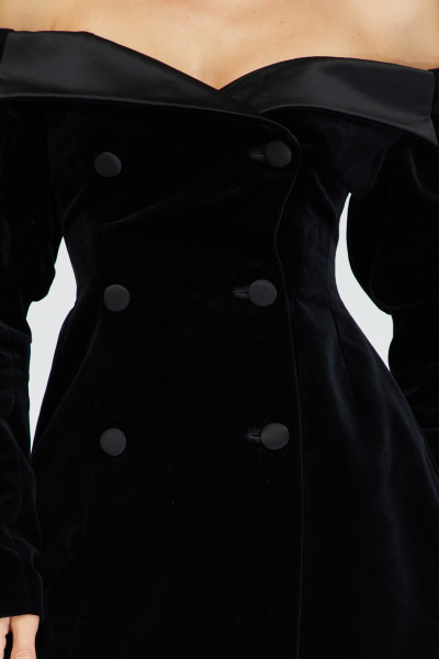 Image 5 of Marianna Senchina Black velvet jacket dress