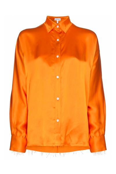 Image of Loewe Orange viscose shirt