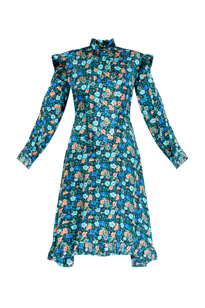 Image of Vetements Blue dress with a floral pattern