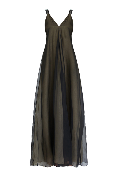 Image of Brunello Cucinelli Black strappy dress