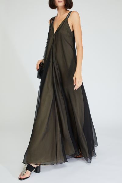 Image 2 of Brunello Cucinelli Black strappy dress