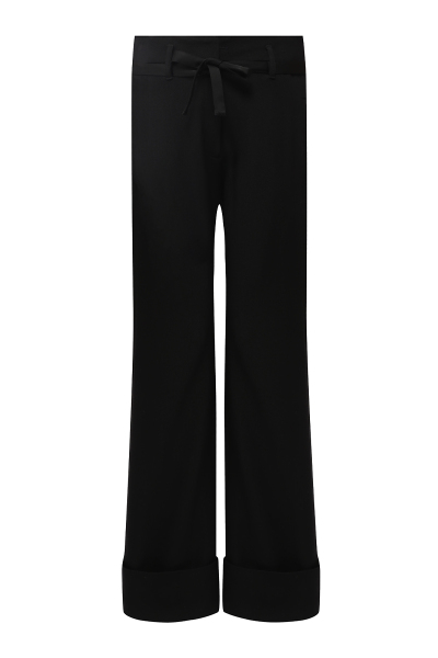 Image of Ann Demeulemeester Black straight trousers