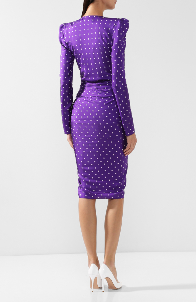 Image 4 of Alexandre Vauthier Purple polka dot dress