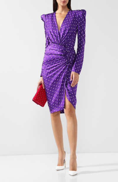 Image 2 of Alexandre Vauthier Purple polka dot dress