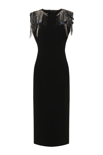 Image of Dries Van Noten Sleeveless black dress