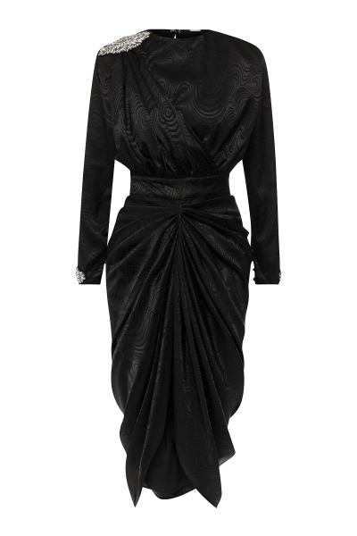 Image of Dodo Bar Or Black evening dress with pleats