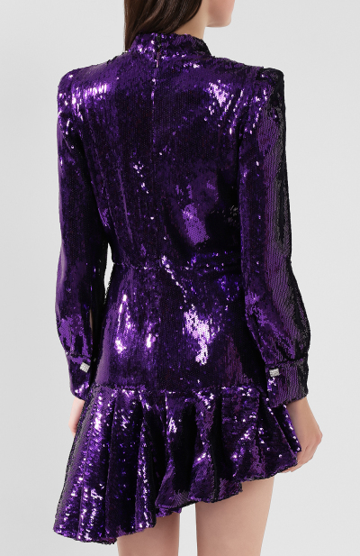 Image 4 of Giuseppe di Morabito Purple dress with sequins