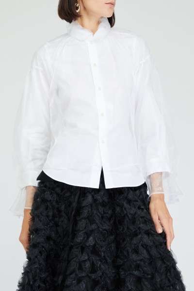 Image 2 of Noir kei ninomiya White blouse with a transparent back