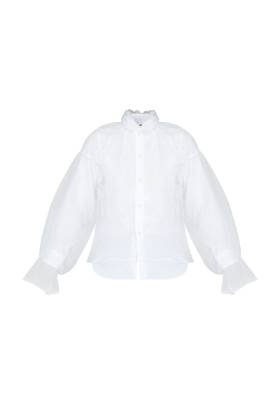 Image of Noir kei ninomiya White blouse with a transparent back