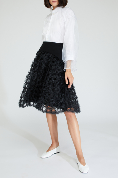 Image 2 of Noir kei ninomiya Black midi skirt