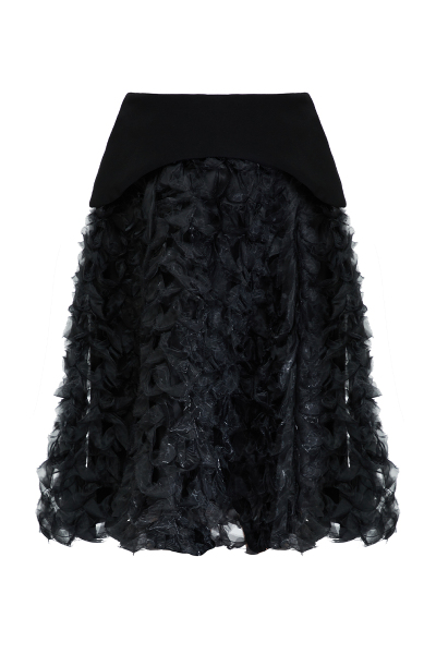 Image of Noir kei ninomiya Black midi skirt
