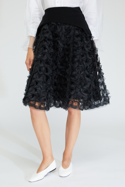 Image 3 of Noir kei ninomiya Black midi skirt