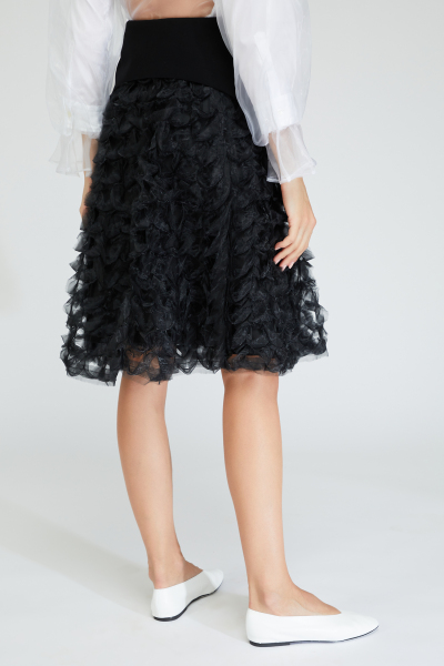 Image 4 of Noir kei ninomiya Black midi skirt