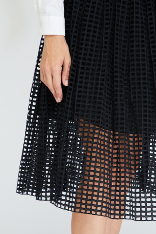 Carven Black skirt with mesh Black