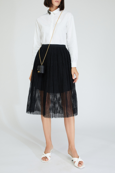 Image 4 of Carven Black skirt with mesh