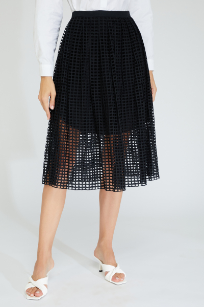 Image 2 of Carven Black skirt with mesh