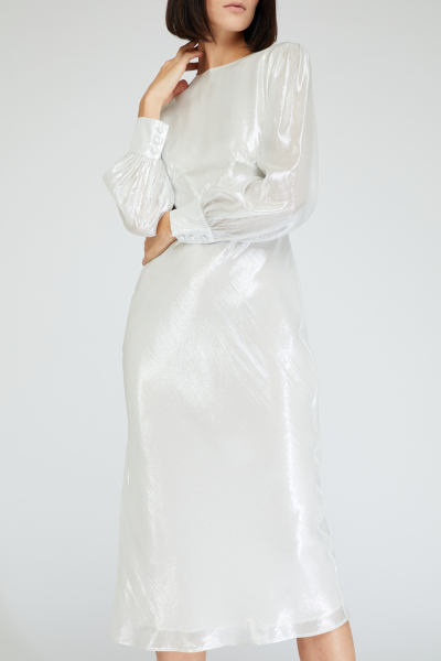 Image 2 of Olivia von Halle White silk dress