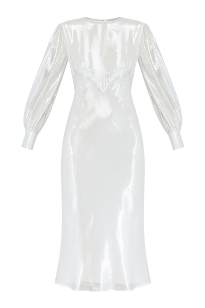 Image of Olivia von Halle White silk dress