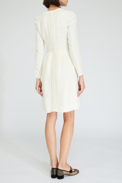Image 3 of Valentino Embroidered milk dress