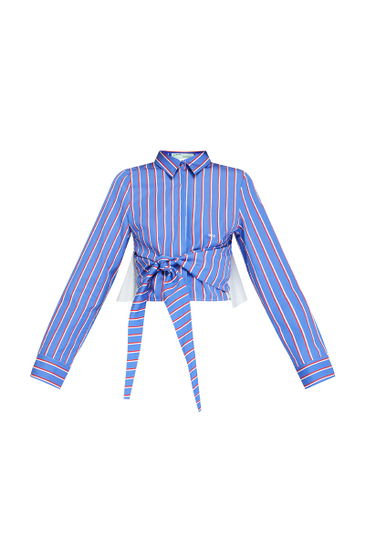 Image of Off-White Blue shirt with open back