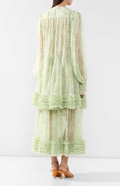 Image 4 of Stella McCartney Green dress with floral print