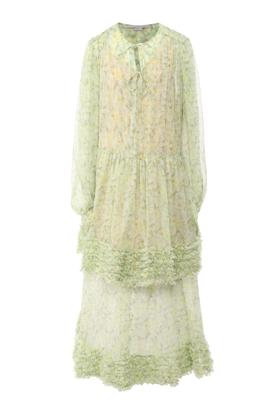 Image of Stella McCartney Green dress with floral print