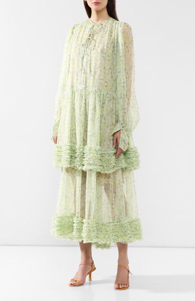 Image 3 of Stella McCartney Green dress with floral print