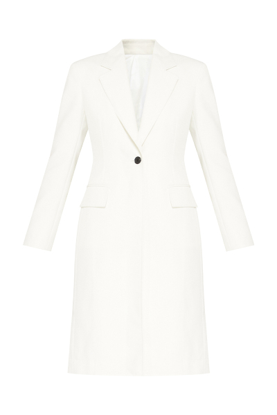 Image of Calvin Klein 205 W39 NYC Straight-cut white coat