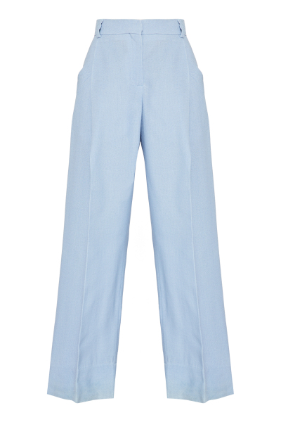 Image of Jacquemus Straight-cut blue trousers