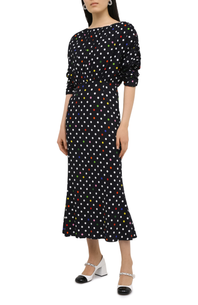 Image 3 of Christopher Kane Black dress with multicolor dots