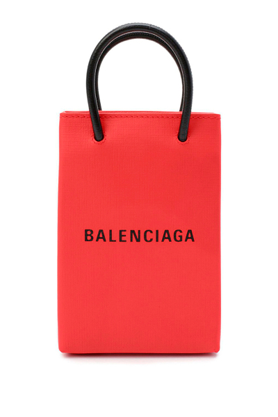 Image of Balenciaga Red mini bag with logo