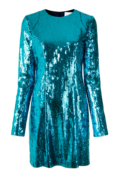 Image of Galvan Turquoise dress with sequins