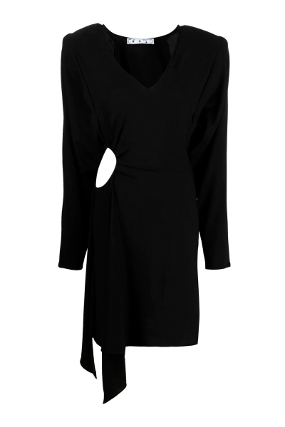 Image of Off-White Black dress with V-neck