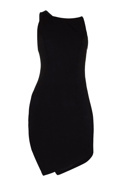 Image 1 of Coperni Black dress with an asymmetrical cut