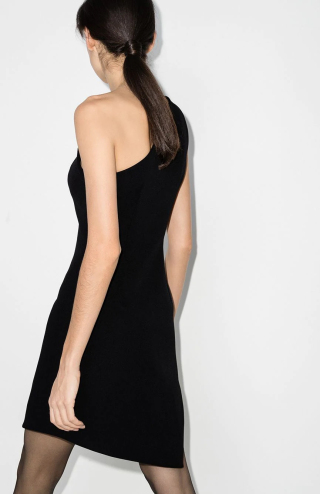 Coperni Black dress with an asymmetrical cut Black