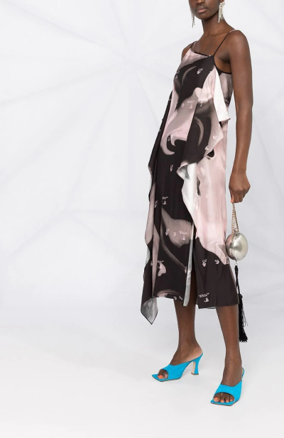 Image 5 of Off-White Multicolored dress with thin straps