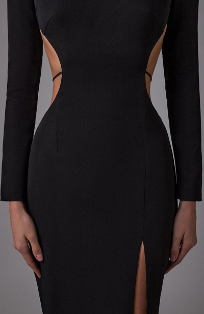 Image 6 of LN family Black dress with a deep neckline on the back