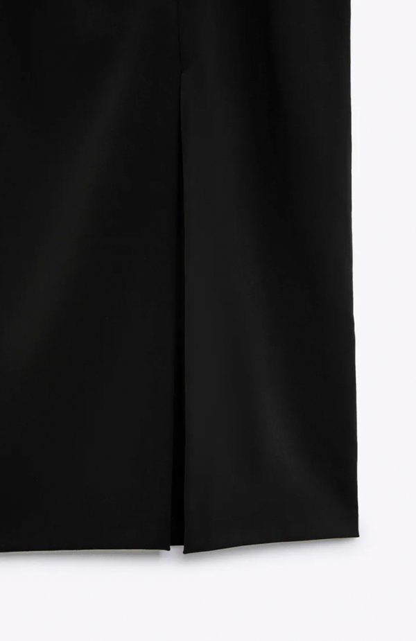ZARA Black dress with asymmetrical neckline Black