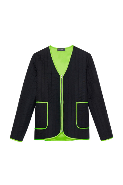 Image of SUBTERRANEI Black jacket with contrasting zipper