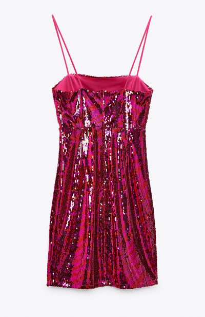 Image 3 of ZARA Pink dress with sequins