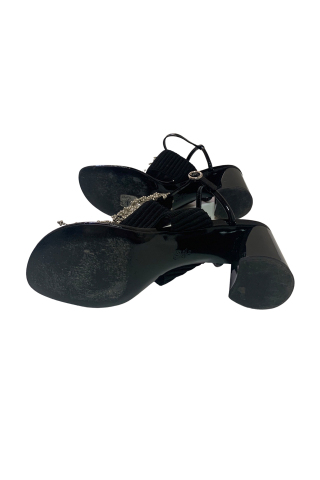 Phillip Lim Black patent leather sandals Black