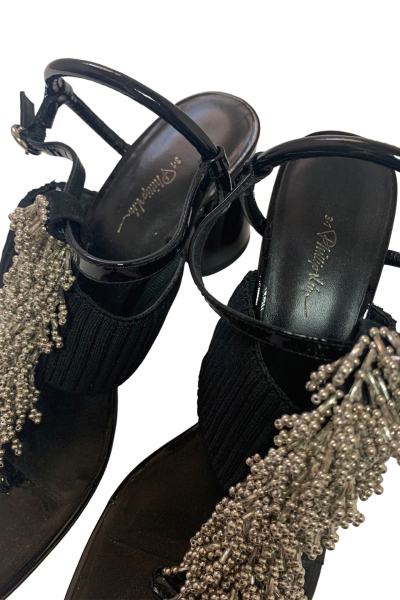 Image 3 of Phillip Lim Black patent leather sandals