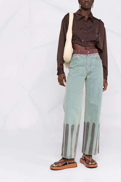 Image 5 of Jacquemus Brown cropped shirt La chemise Cavaou