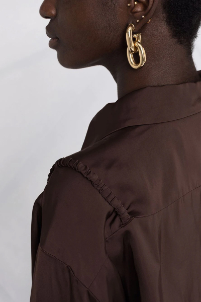 Image 4 of Jacquemus Brown cropped shirt La chemise Cavaou